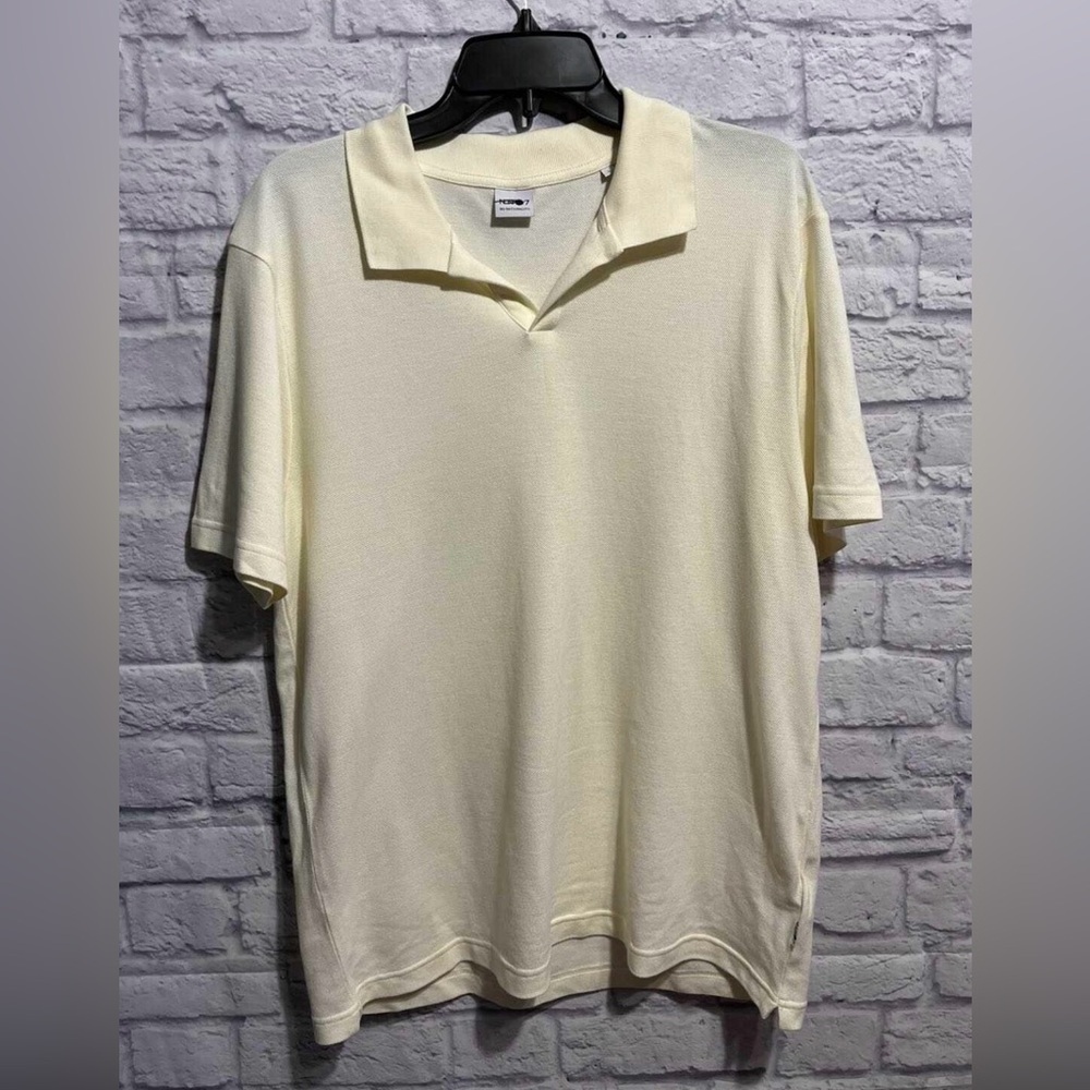 N N 07 No Nationality Classic Cream Polo Shirt Large